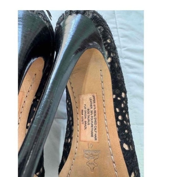 Alice + Olivia Black Laser Cut Stiletto Booties Women’s Size 10.5 Designer Heels - Picture 4 of 6